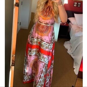 VICI Reina Printed Halter Maxi Dress